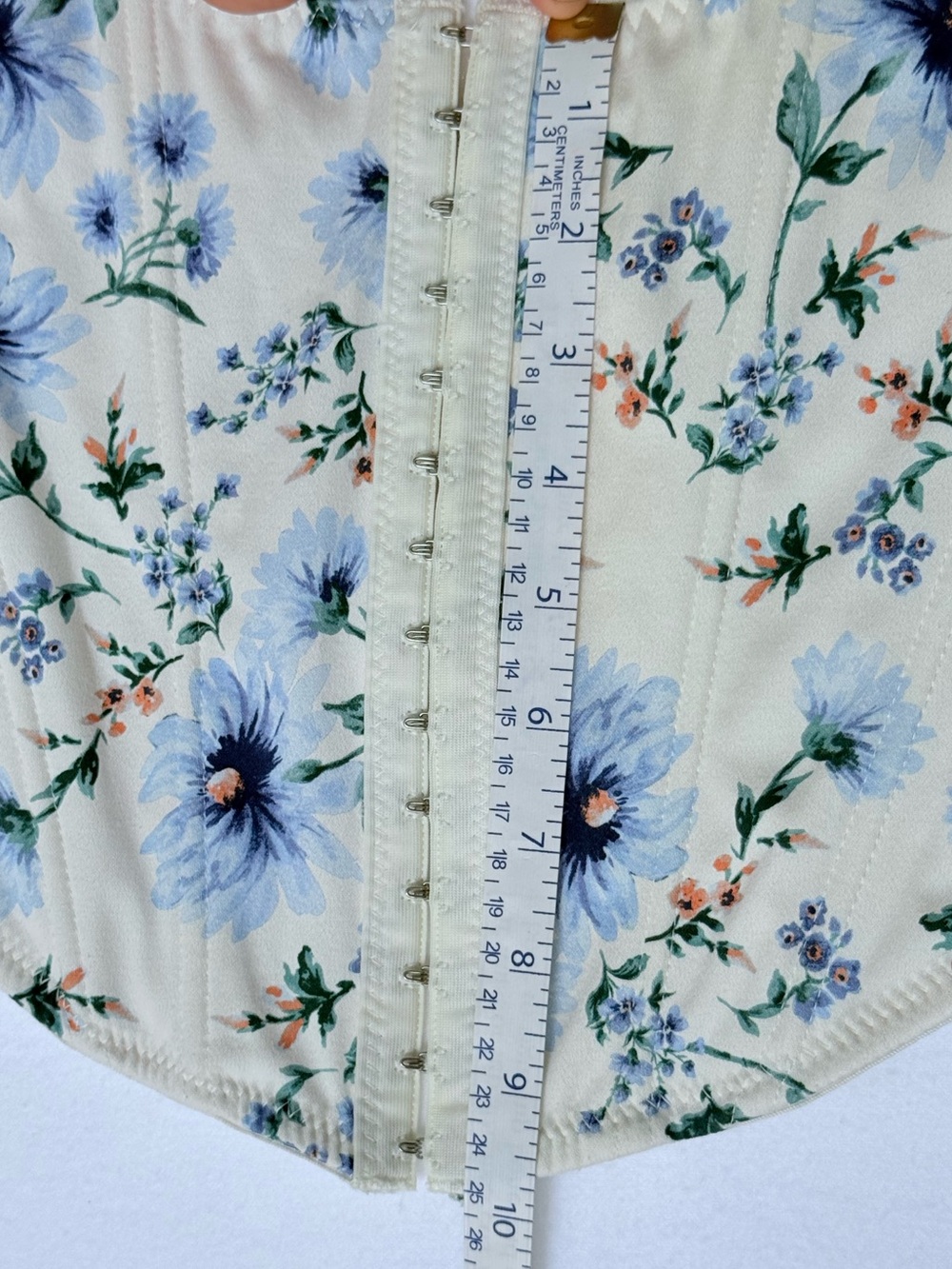 Altar’d State Floral Corset Top Blue Daisy Bustier Tank Size XS Cottagecore - Picture 6 of 8